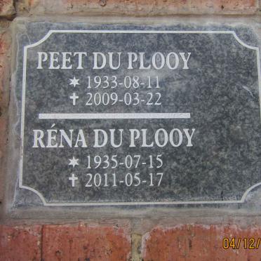 PLOOY Peet, du 1933-2009 & Rena 1935-2011