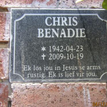 BENADIE Chris 1942-2009
