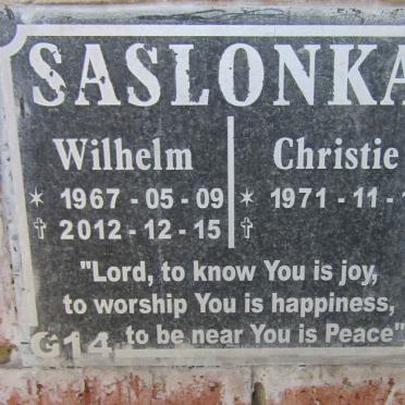 SASLONKA Wilhelm 1967-2012 & Christie 1971-