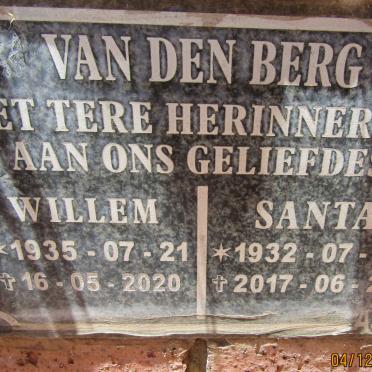 BERG Willem, van den 1935-2020 & Santa 1932-2017
