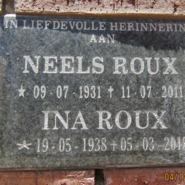 ROUX Neels 1931-2011 & Ina 1938-2018