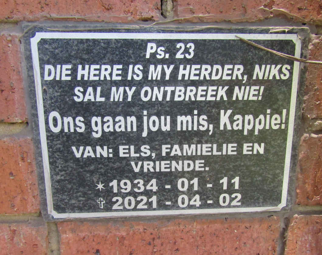 Kappie 1934-2021