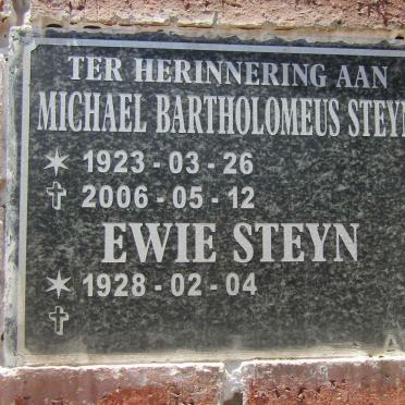 STEYN Michael Bartholomeus 1923-2006 & Ewie 1928-