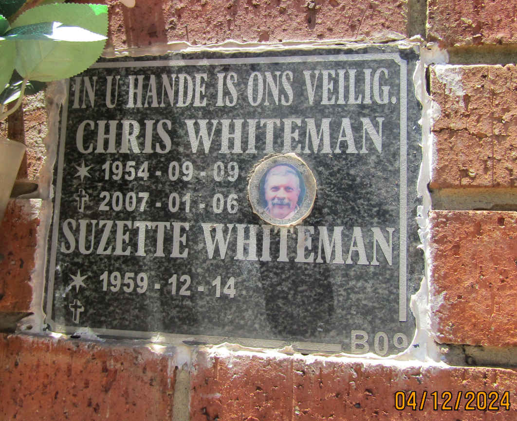 WHITEMAN Chris 1954-2007 & Suzette 1959-