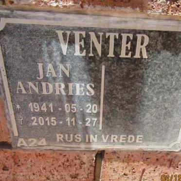 VENTER Jan Andries 1941-2015