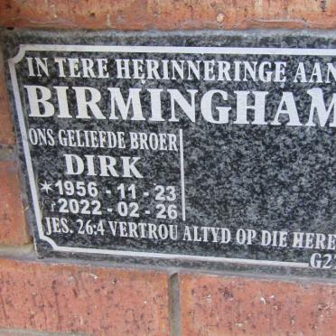 BIRMINGHAM Dirk 1956-2022