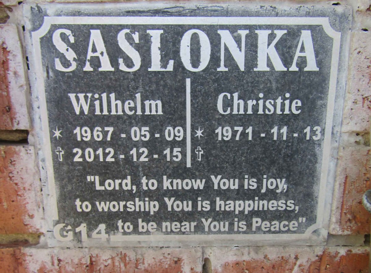 SASLONKA Wilhelm 1967-2012 & Christie 1971-