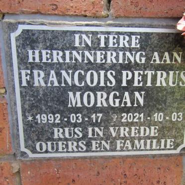 MORGAN Francois Petrus 1992-2021