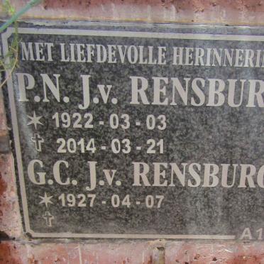 RENSBURG P.N., J.v. 1922-2014 & G.C. 1927-