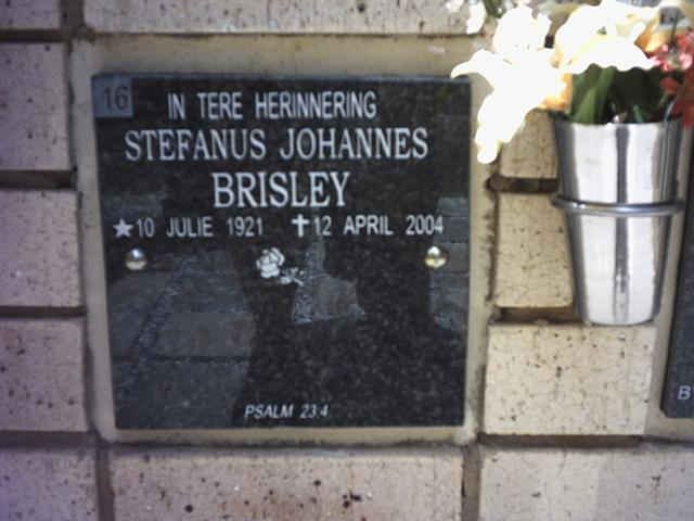 BRISLEY Stefanus Johannes