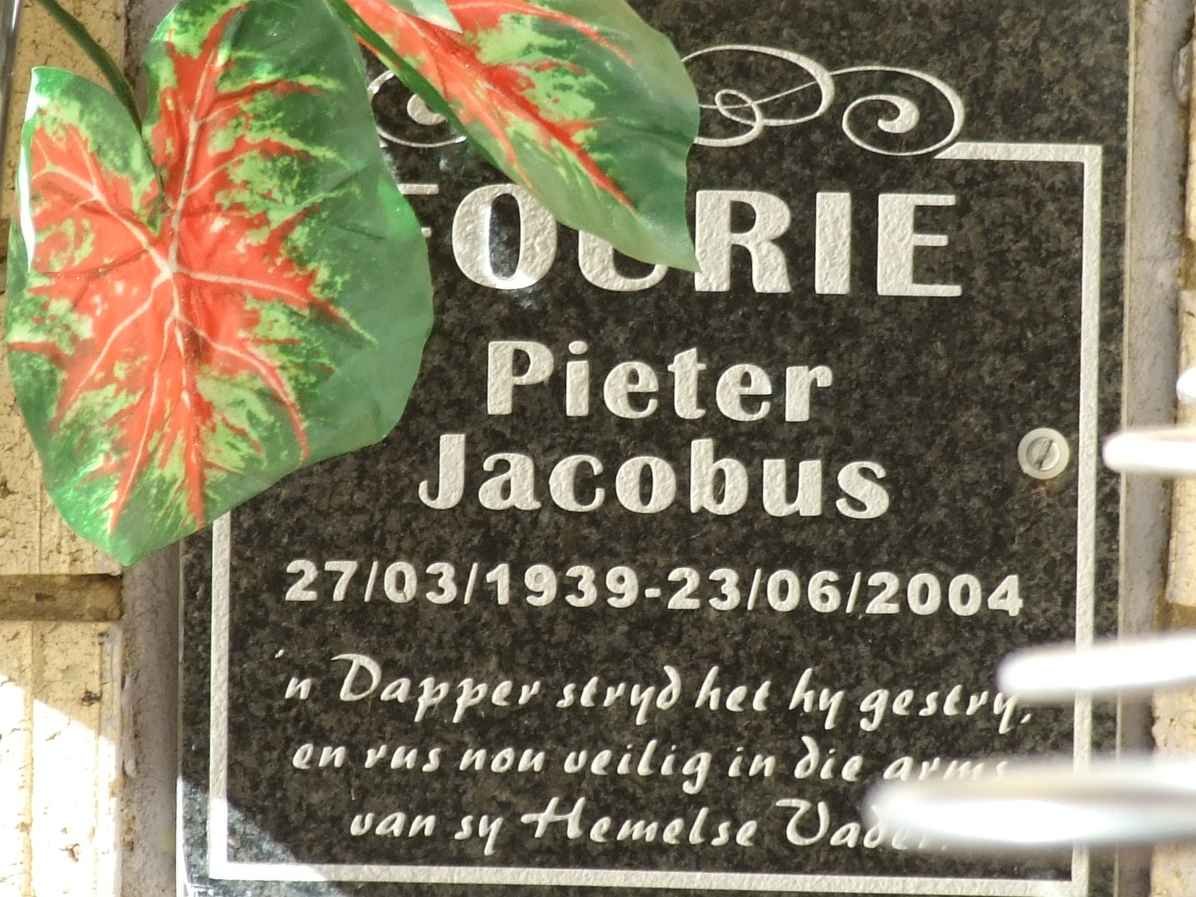 FOURIE Pieter Jacobus 1939-2004