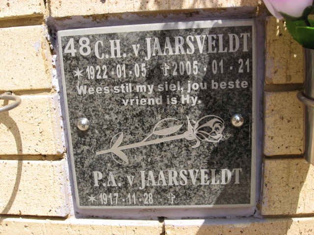 JAARSVELDT  P.A., van 1917- &amp; C.H. 1922-2005