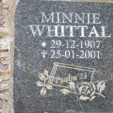 WHITTAL Minnie 1907-2001