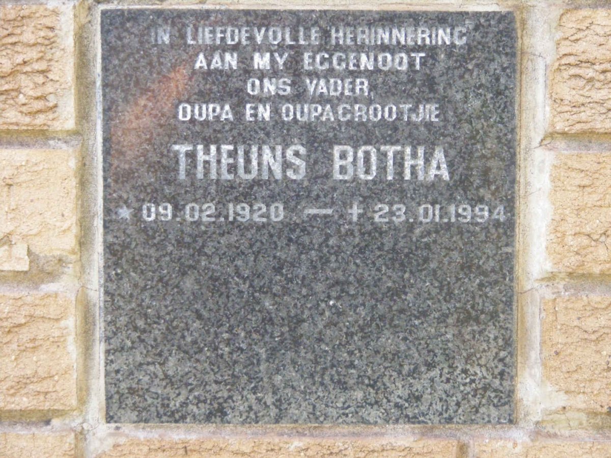 BOTHA Theuns 1920-1994