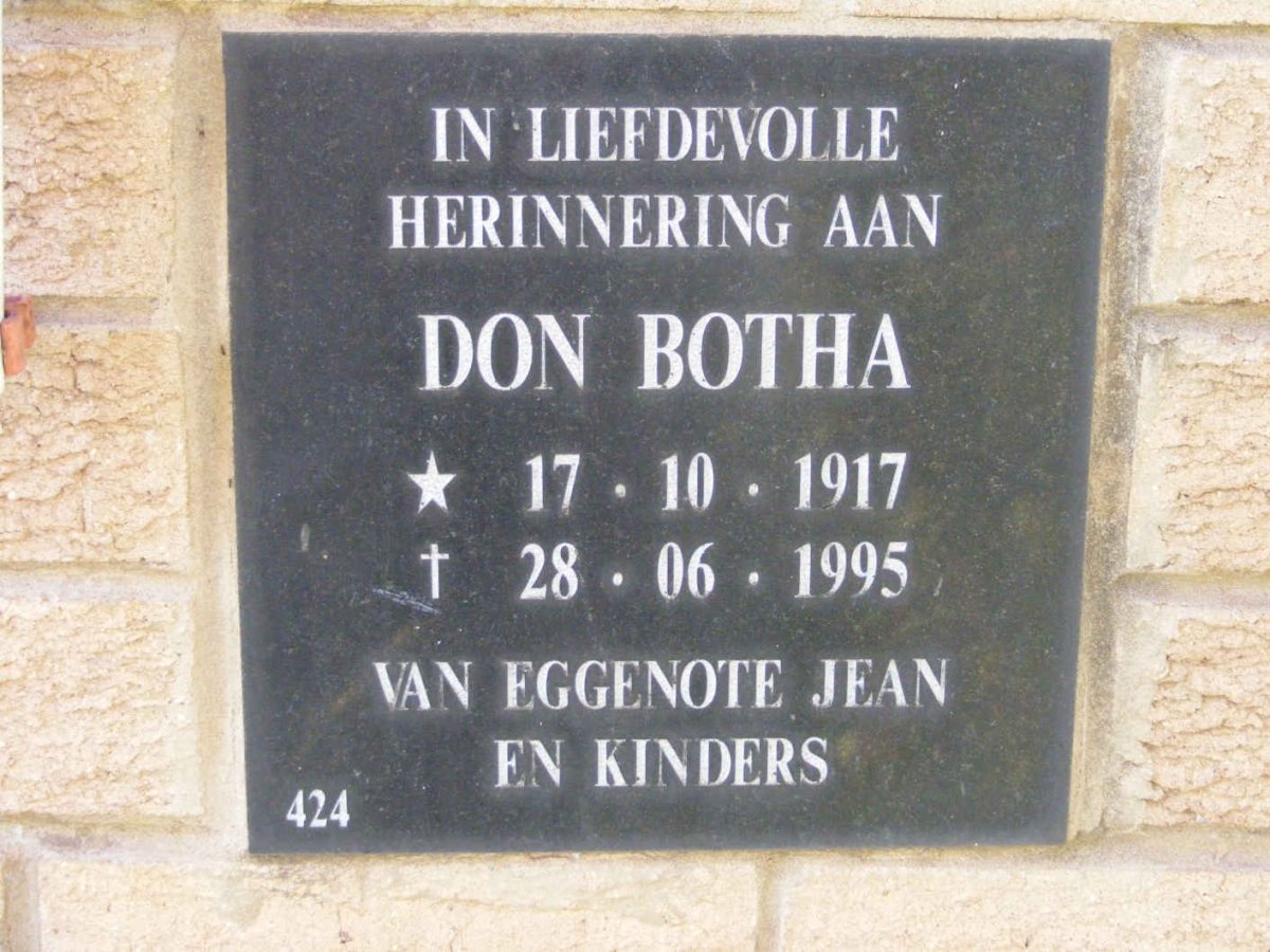 BOTHA Don 1917-1995