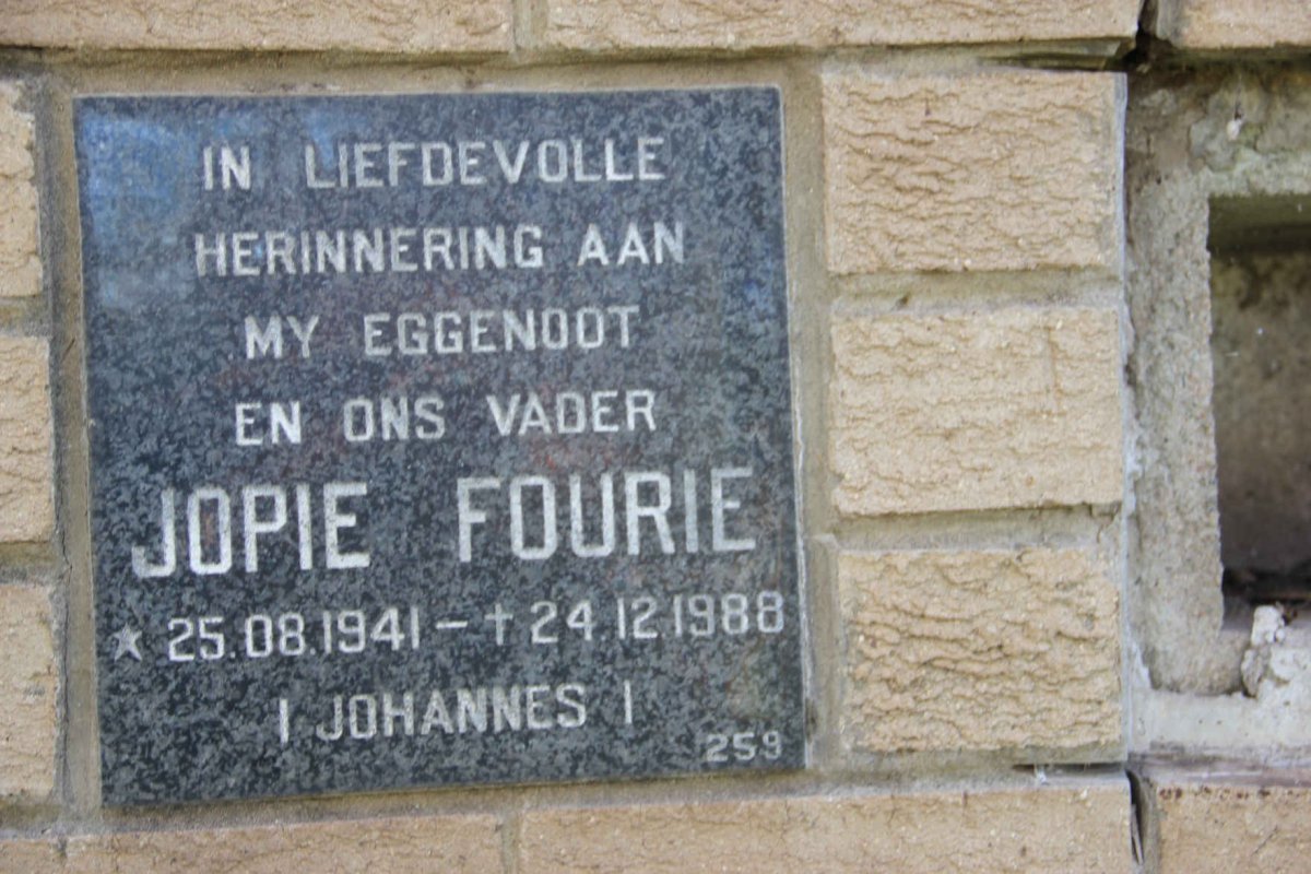 FOURIE Johannes 1941-1988