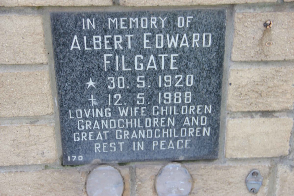 FILGATE Albert Edward 1920-1988