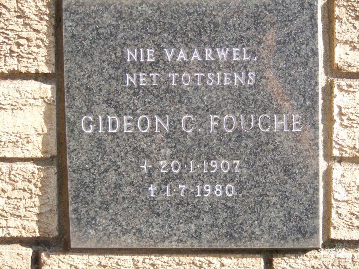 FOUCHE Gideon C. 1907-1980