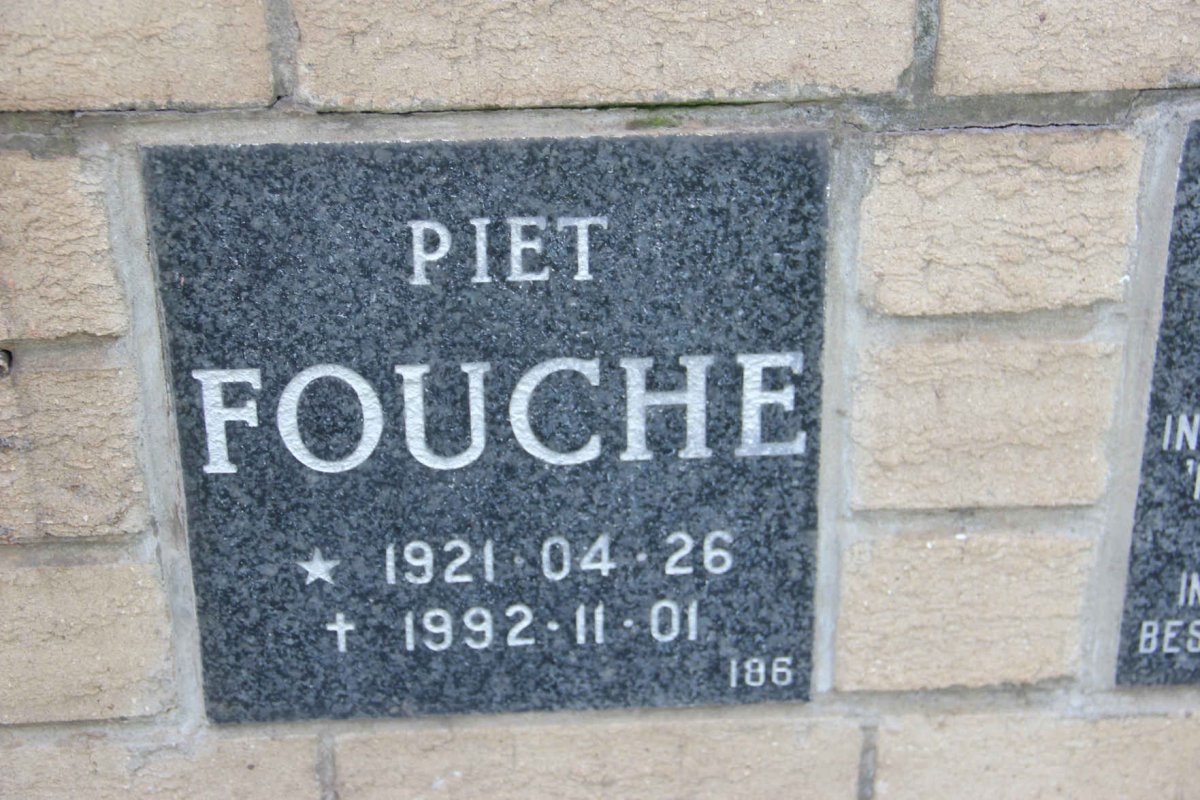 FOUCHE Piet 1921-1992