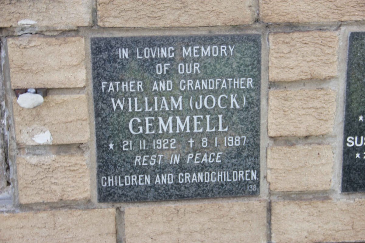 GEMMELL William 1922-1987