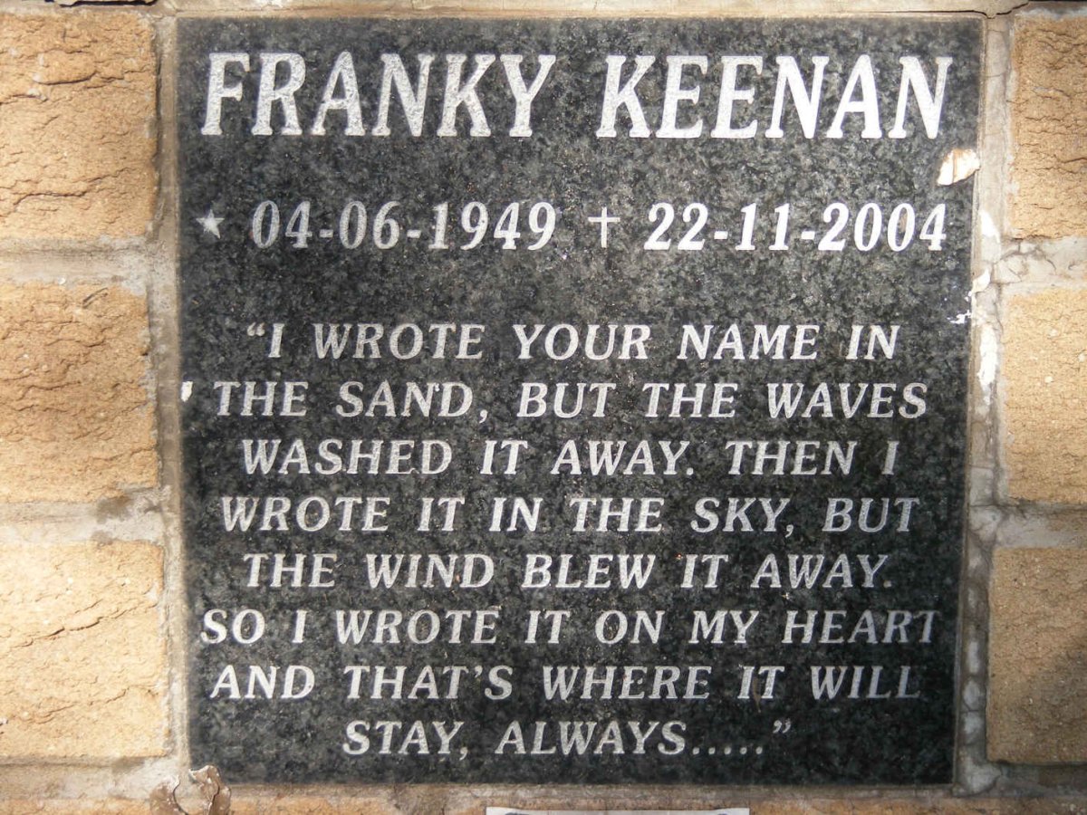 KEENAN Franky 1949-2004