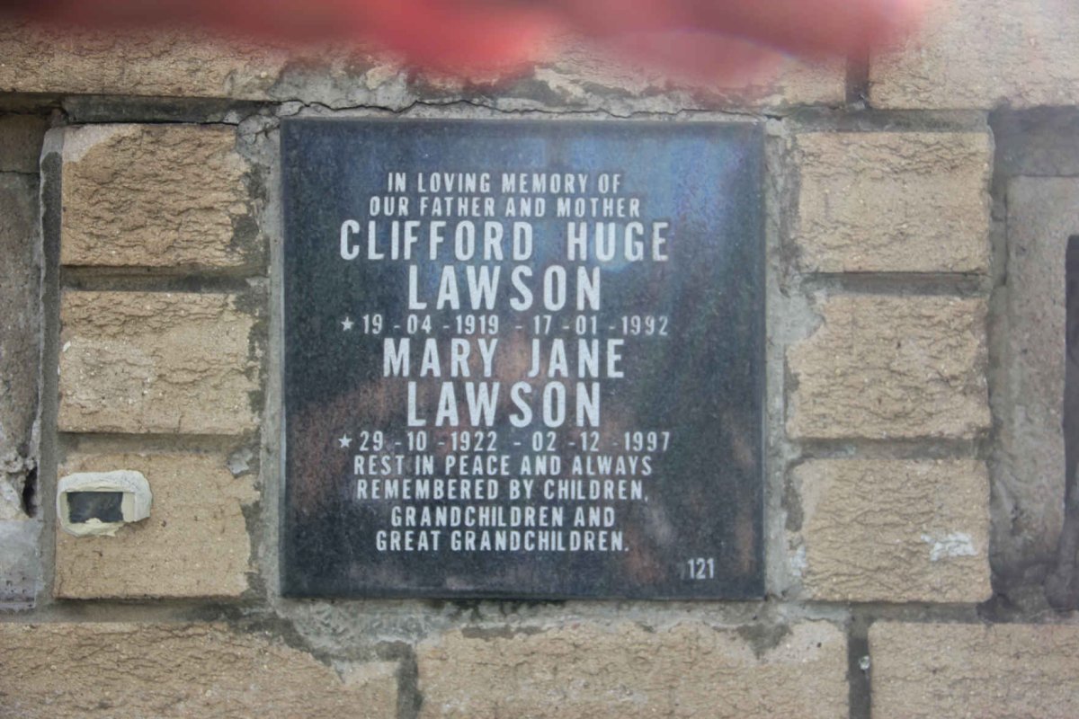 LAWSON Clifford Huge 1919-1992 &amp; Mary Jane 1922-1997