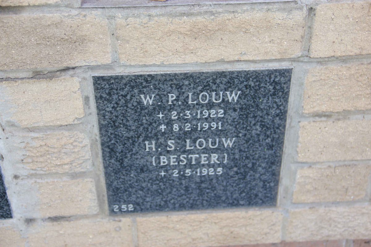 LOUW W.P. 1922-1991 &amp; H.S. BESTER 1925-