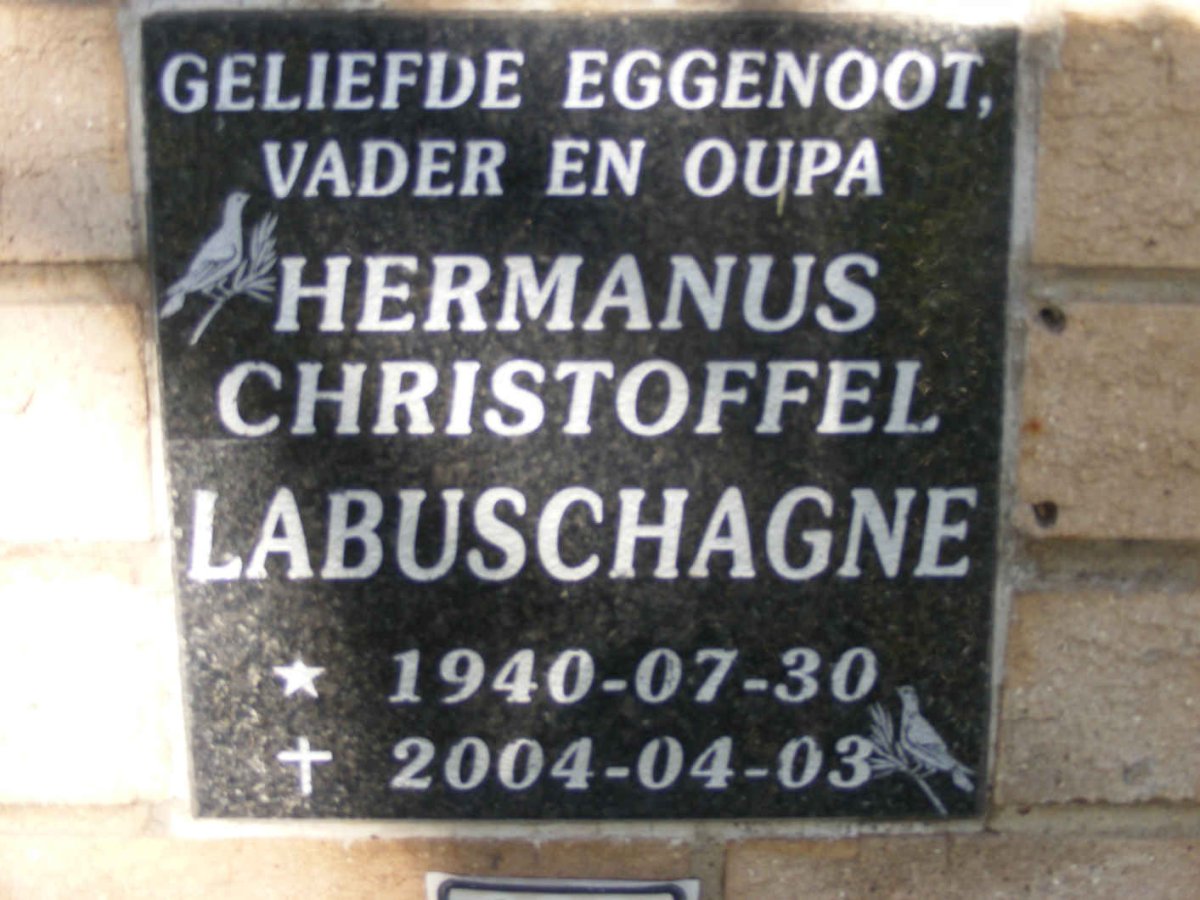 LABUSCHAGNE Hermanus Christoffel 1940-2004