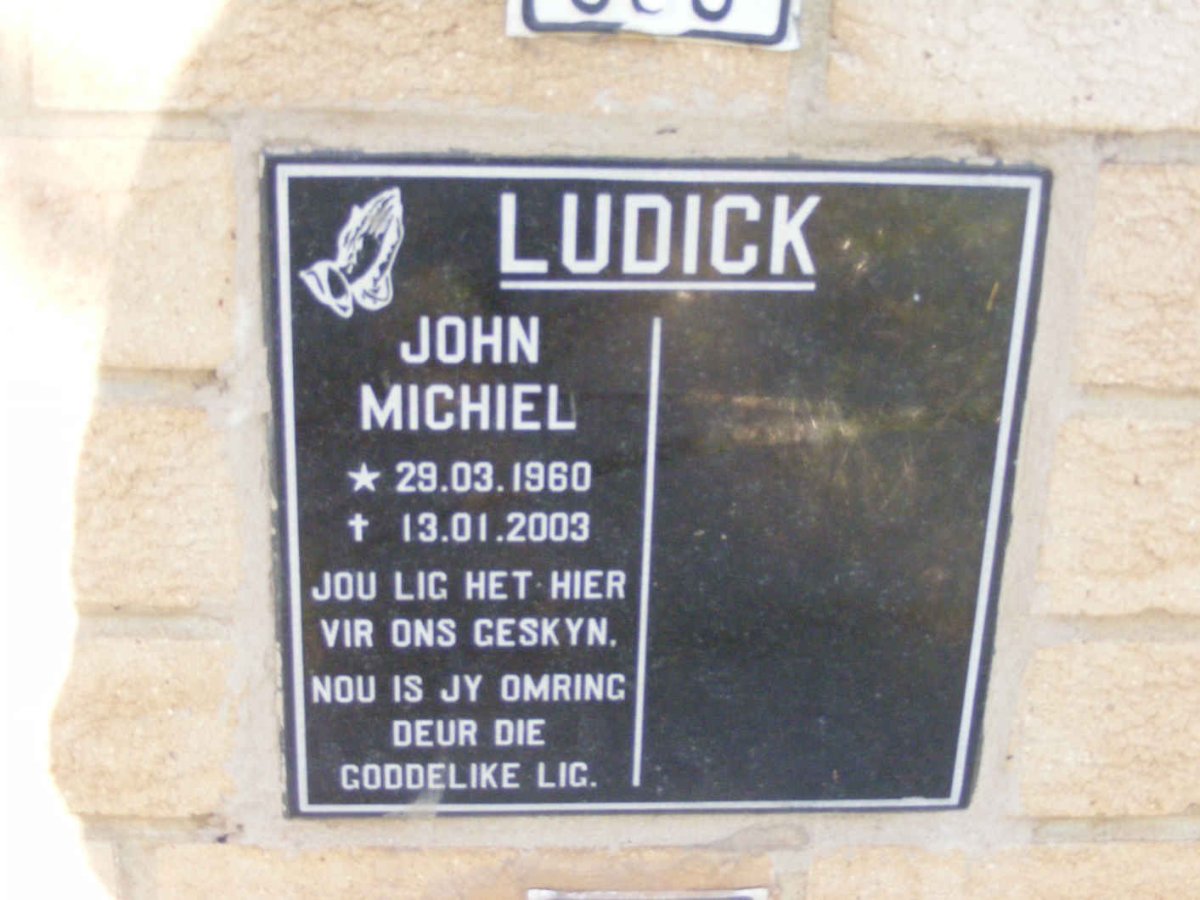 LUDICK John Michiel 1960-2003