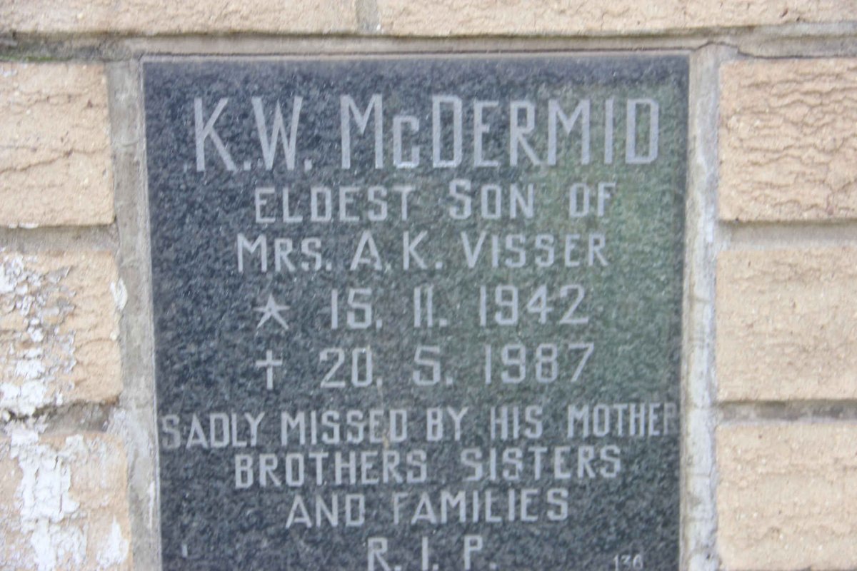 McDERMID K.W. 1942-1987