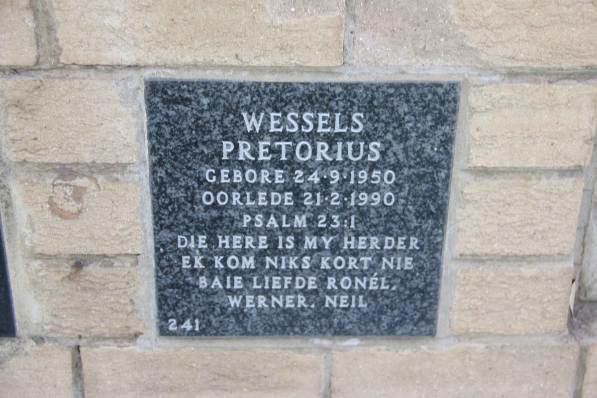 PRETORIUS Wessels 1950-1990