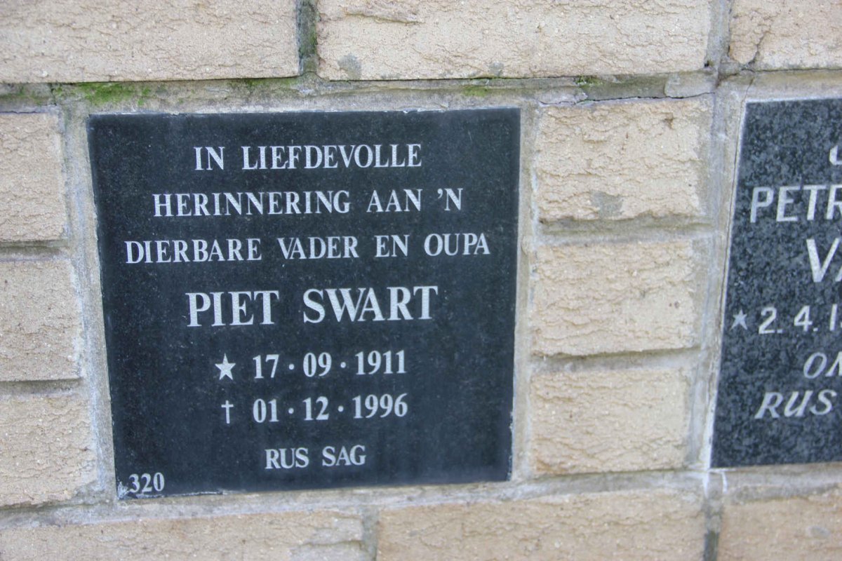 SWART Piet 1911-1996