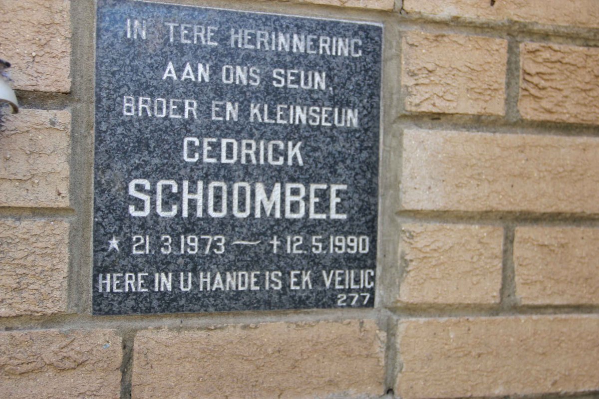 SCHOOMBEE Cedrick 1973-1990