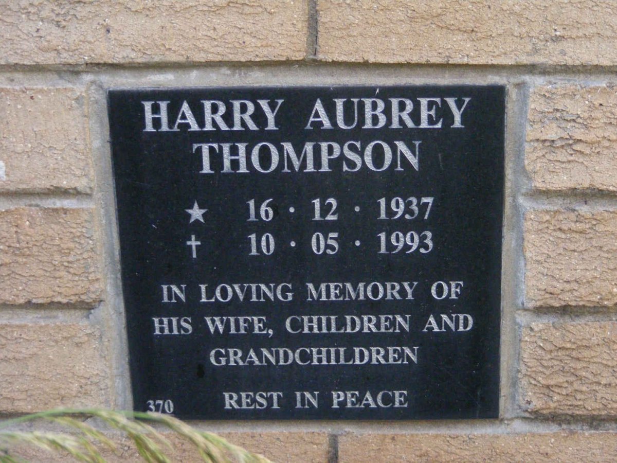 THOMPSON Harry Aubrey 1937-1993