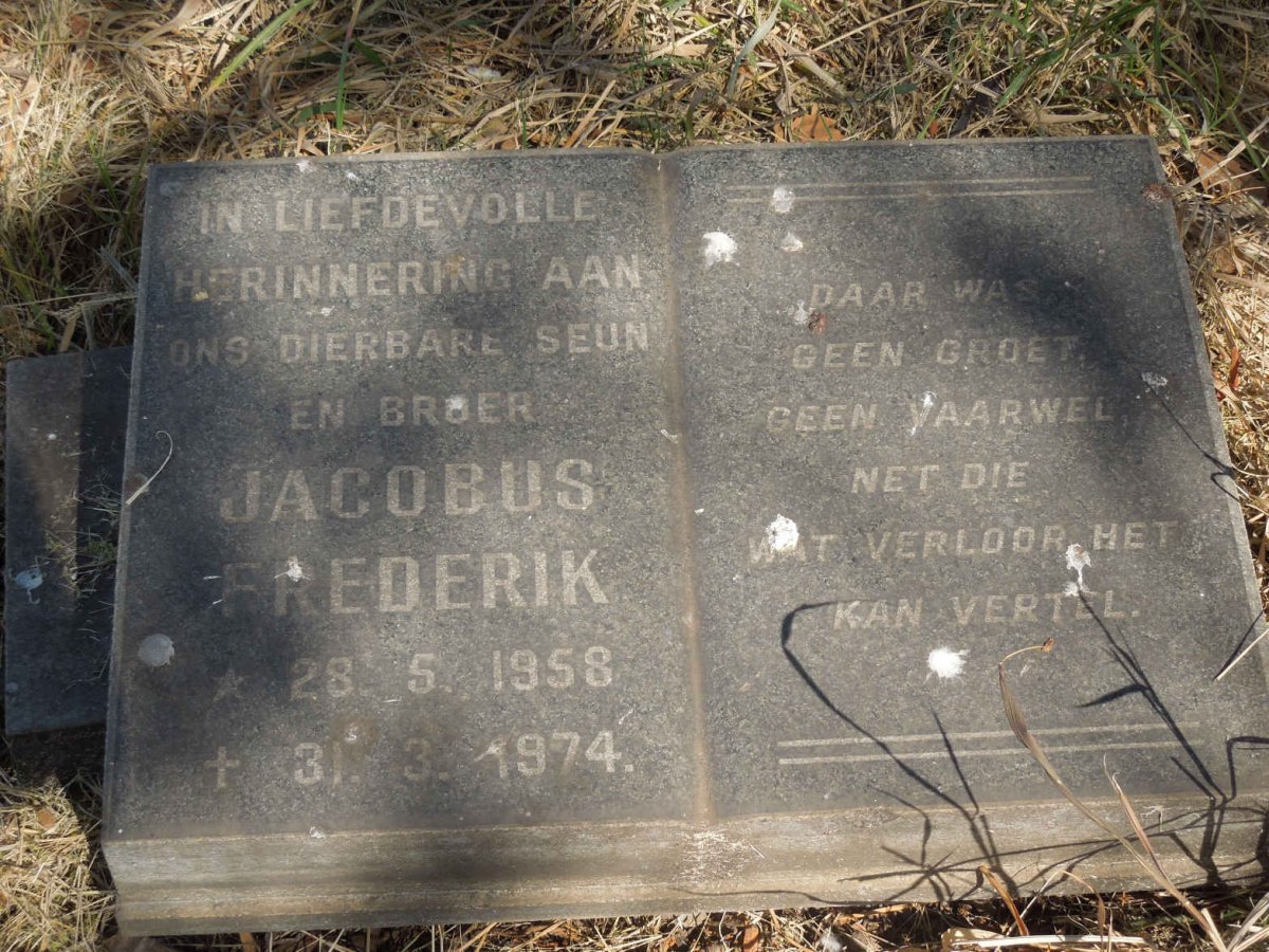 ? Jacobus Frederik 1958-1974