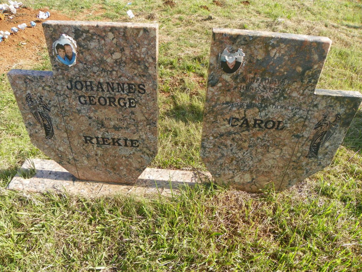 ? Johannes George 1959- &amp; Riekie 1960- :: ? Carol 1983-2007