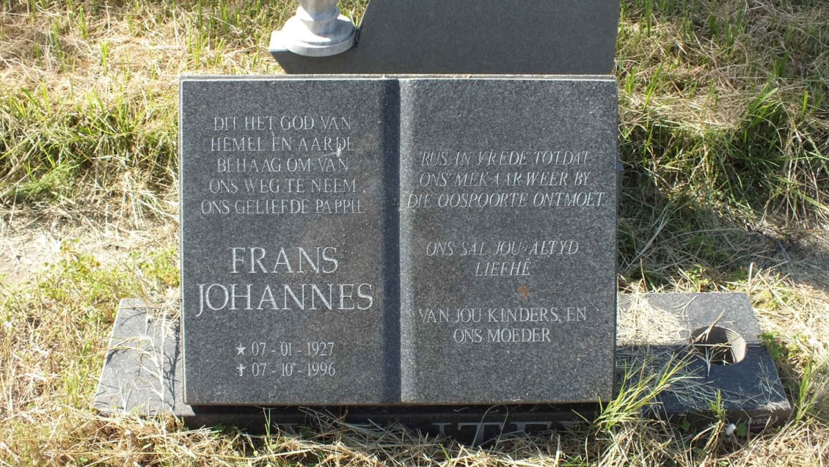 ? Frans Johannes 1927-1996