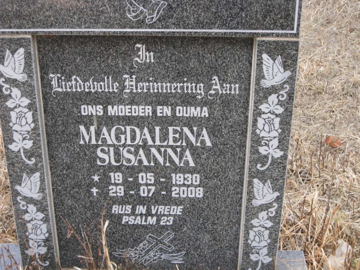 ? Magdalena Susanna 1930-2008
