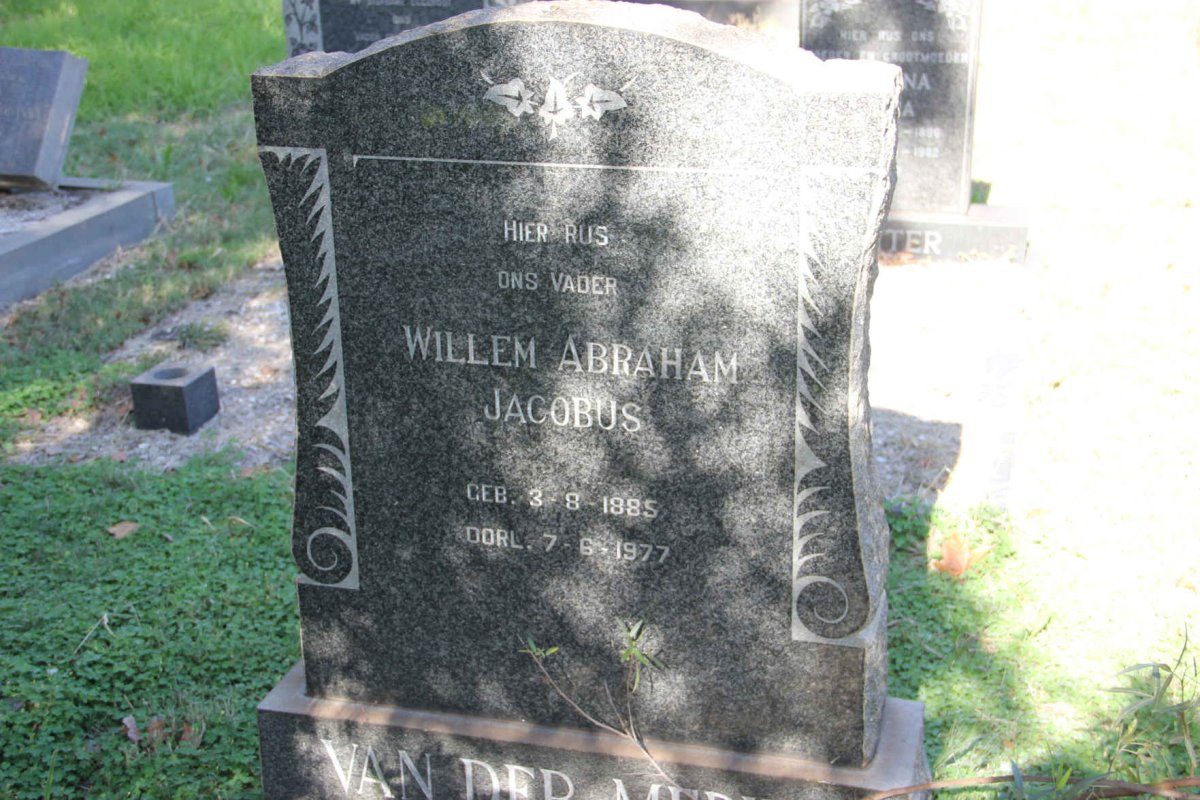 ? Willem Abraham Jacobus, van der  1885-1977
