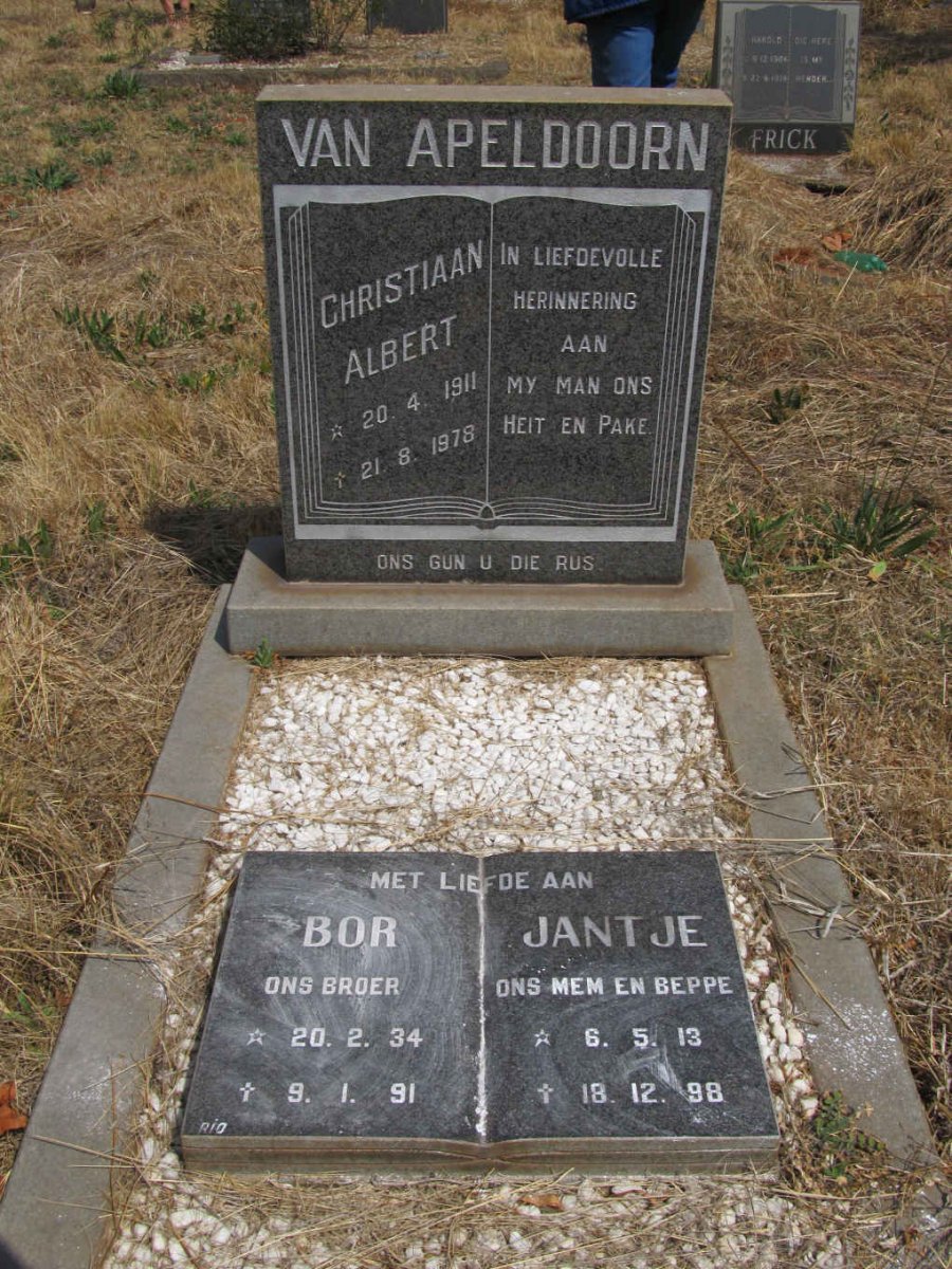 APELDOORN Christiaan Albert, van 1911-1978 &amp; Jantje 1913-1998 :: VAN APELDOORN Bor 1934-1991