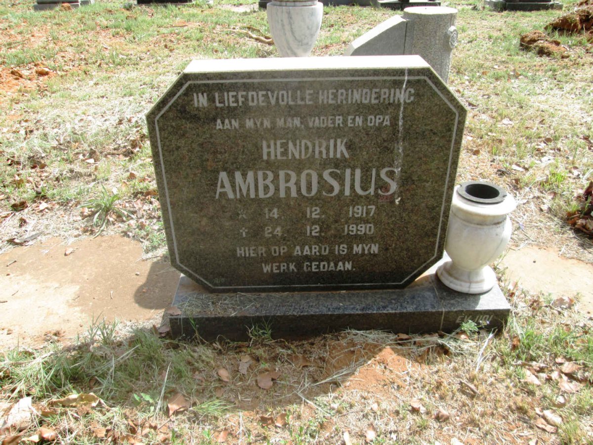 AMBROSIUS Hendrik 1917-1990