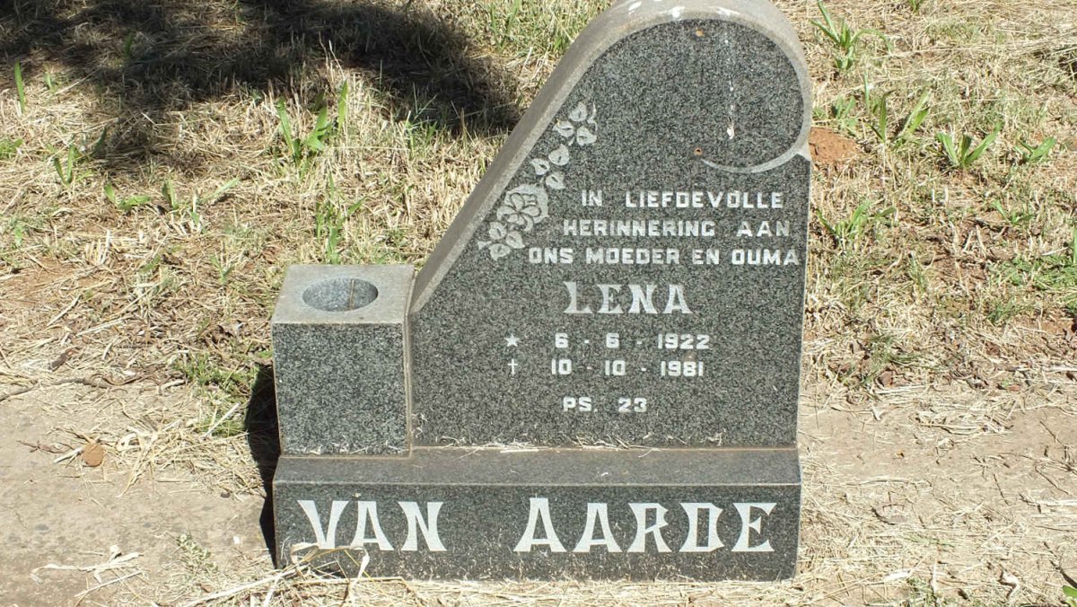 AARDE Lena, van 1922-1981