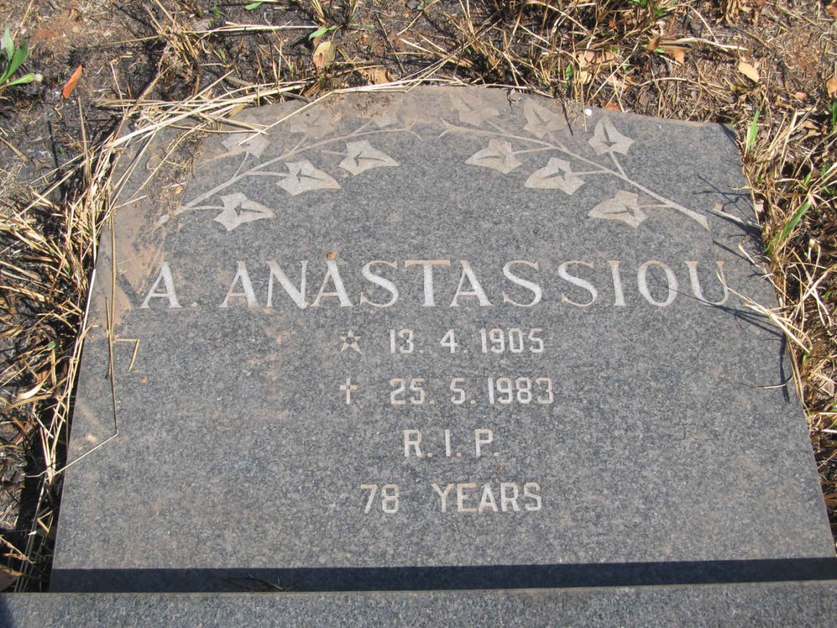 ANASTASSIOU A. 1905-1983