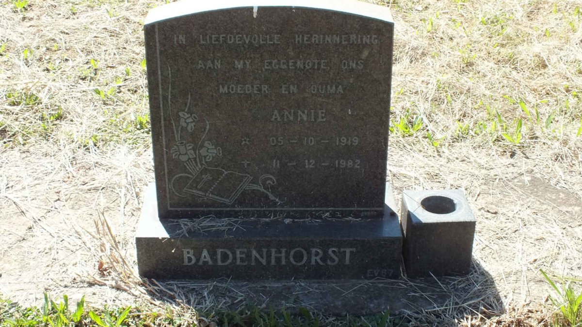 BADENHORST Annie 1919-1982
