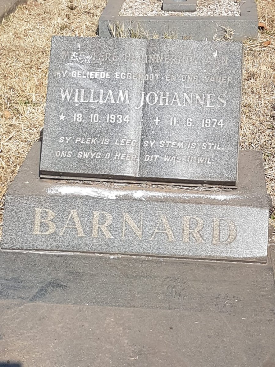 BARNARD William Johannes 1934-1974