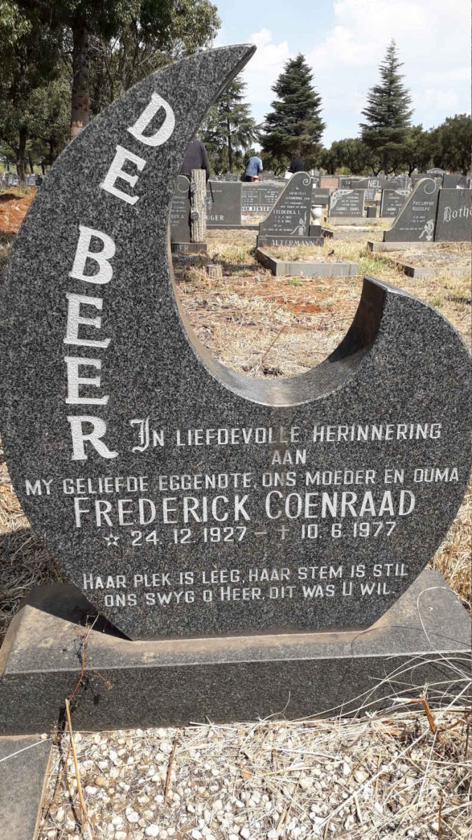 BEER Frederick Coenraad, de 1927-1977