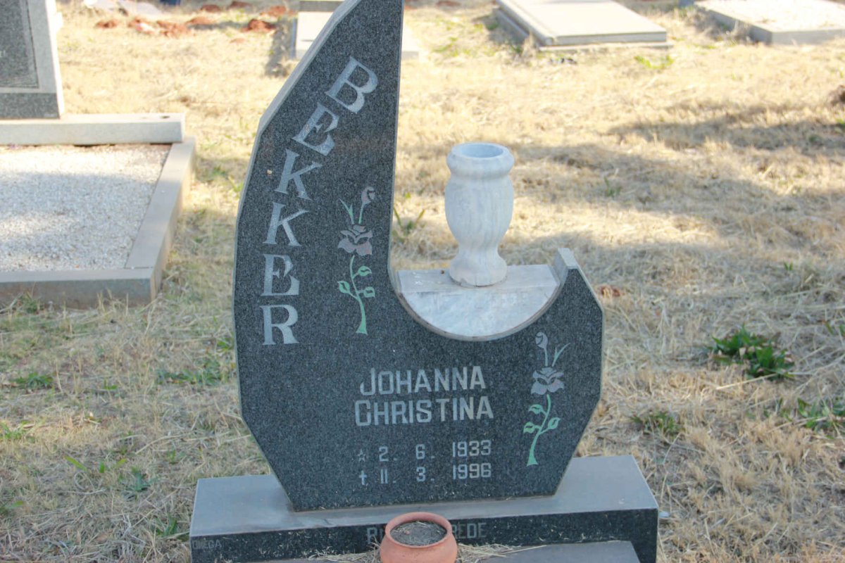 BEKKER Johanna Christina 1933-1996