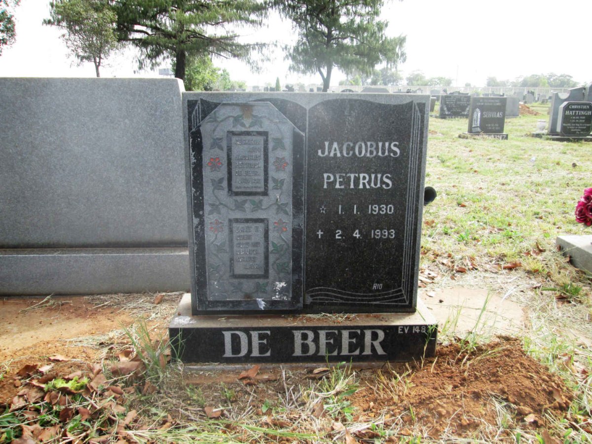 BEER Jacobus Petrus, de 1930-1993