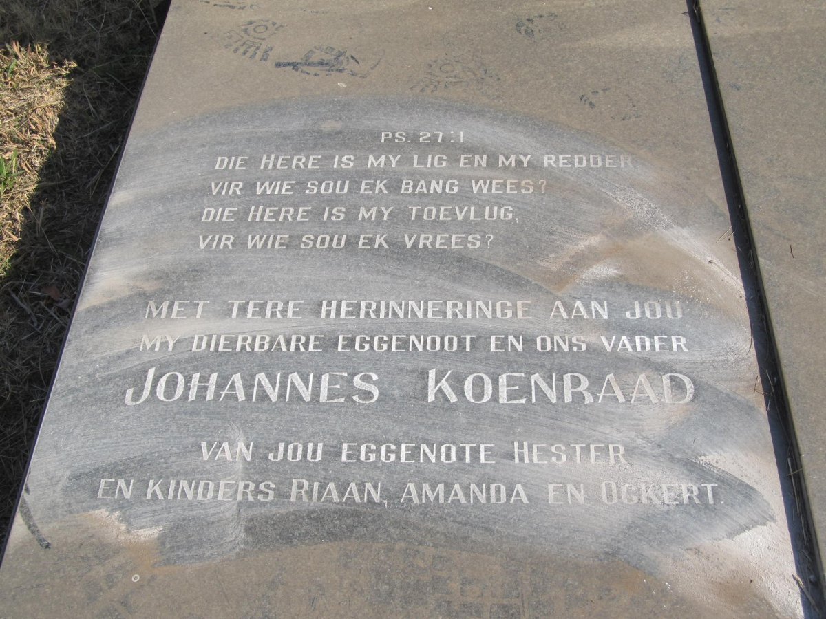 BERNARDO Johannes Koenraad 1950-1997 &amp; Hester 1951-