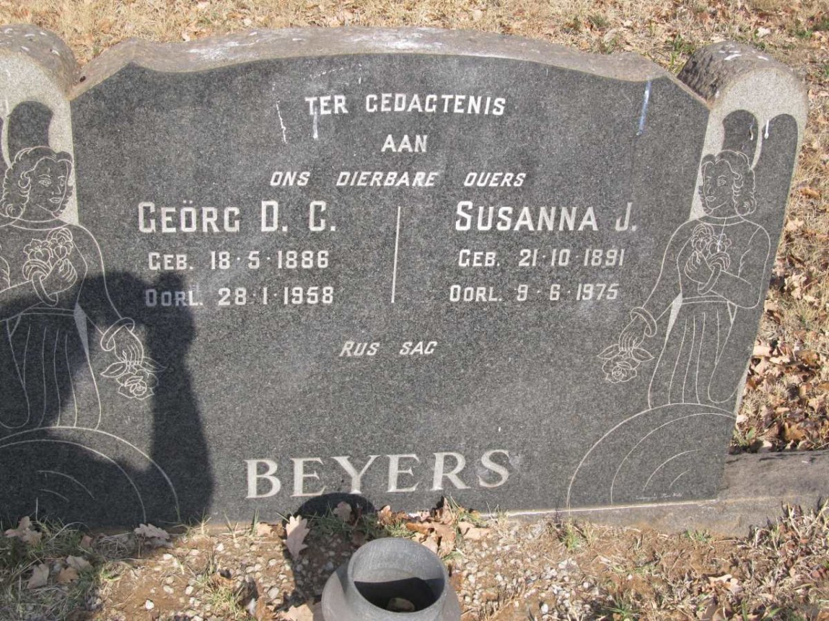 BEYERS Geörg D.C. 1886-1958 &amp; Susanna J. 1891-1975